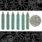 Verdigris Finished Brass Multi Floral Drop Charms - Set of Six - V-C116